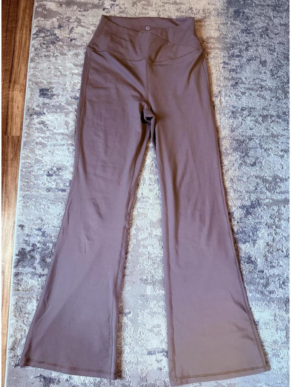 Velocity Active Flare Pants Cocoa Mauve Tan Color Women’s Size L